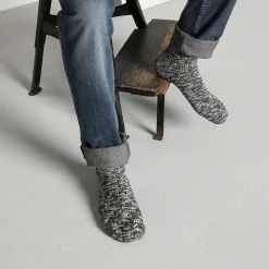 Birkenstock Socks<Cotton Slub Men Black/Gray
