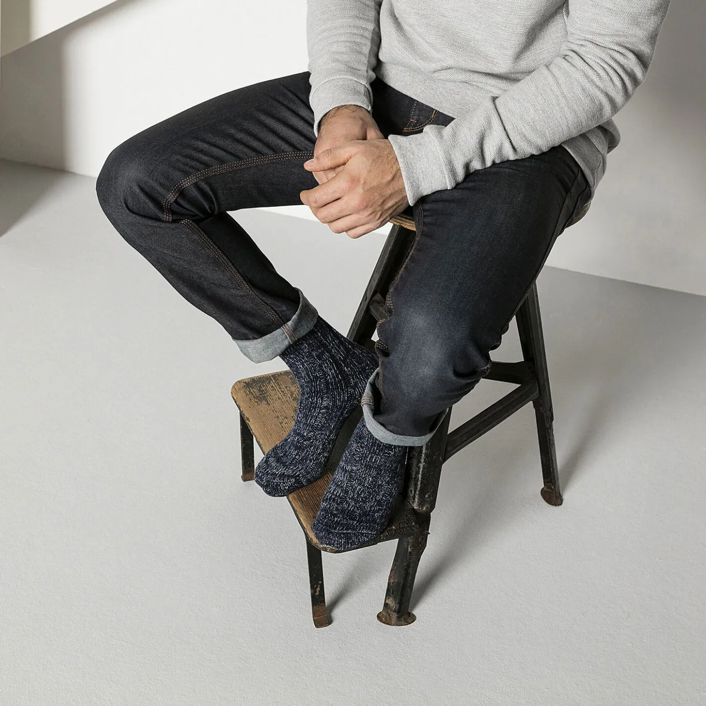 Birkenstock Socks<Cotton Twist Men Blue