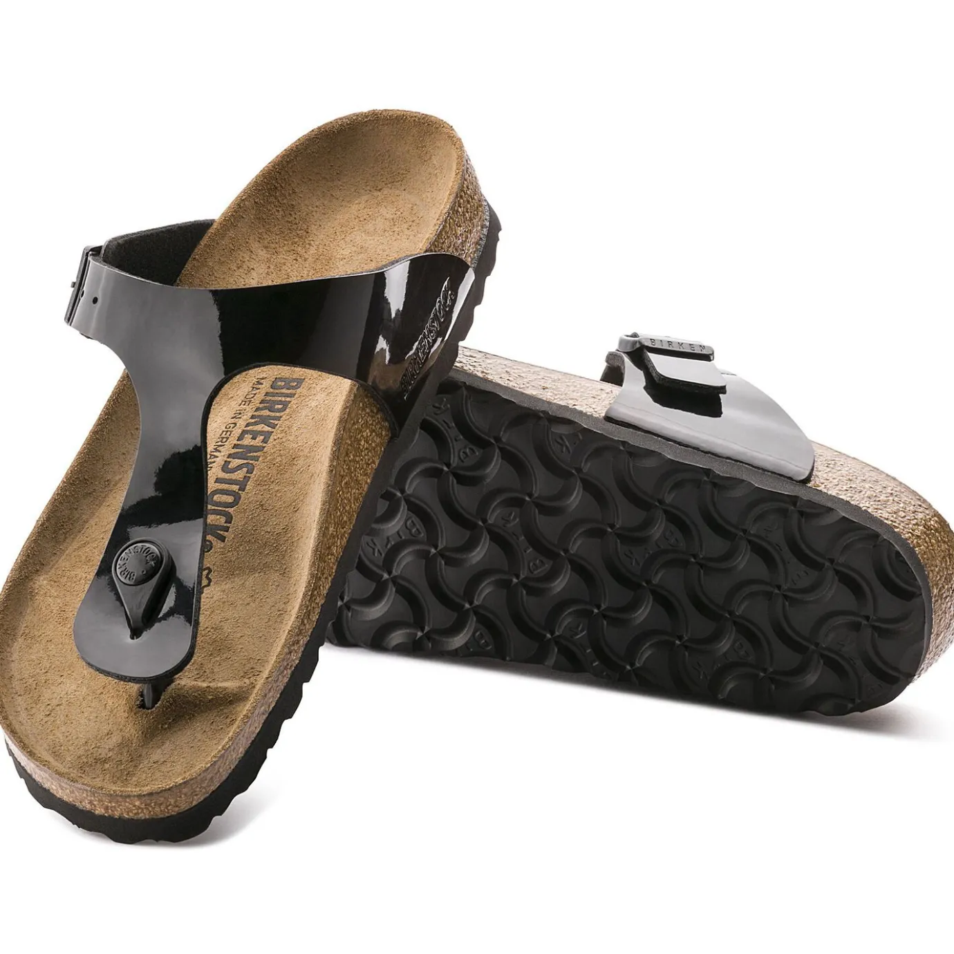 Birkenstock Thong Sandals<Gizeh Black Patent