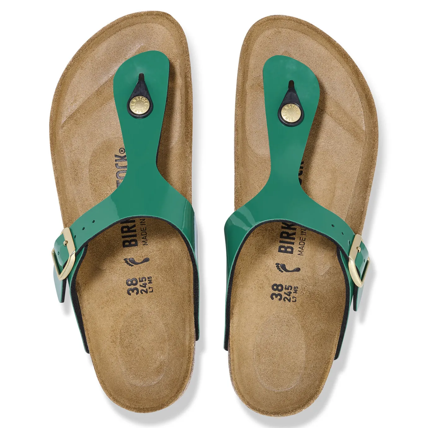 Birkenstock Thong Sandals<Gizeh Patent Digital Green