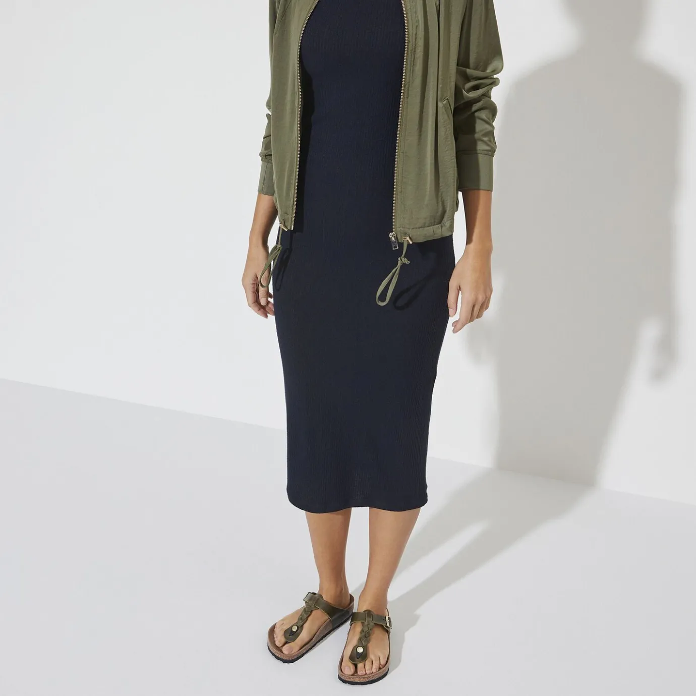 Birkenstock Thong Sandals<Gizeh Olive Green