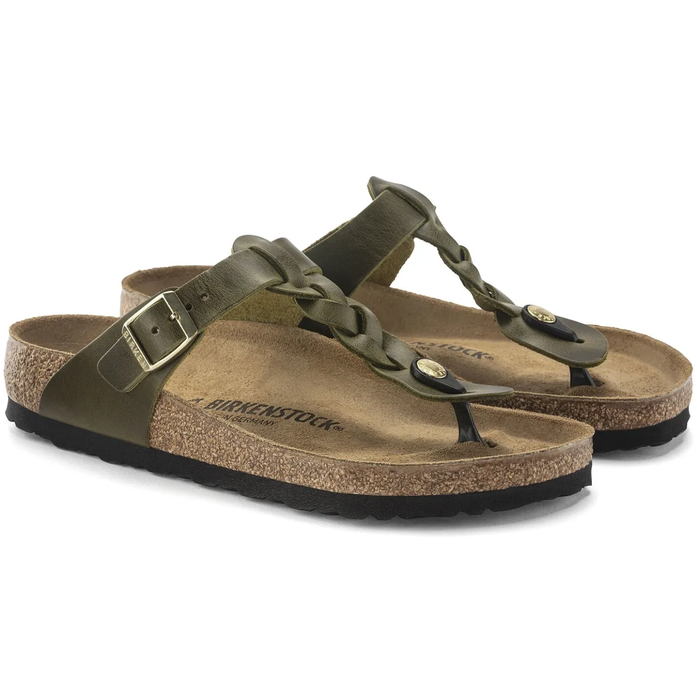 Birkenstock Thong Sandals<Gizeh Olive Green