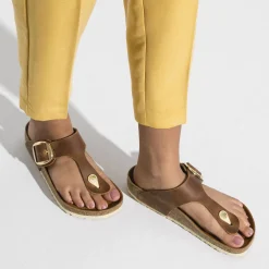 Birkenstock Thong Sandals<Gizeh Big Buckle Cognac