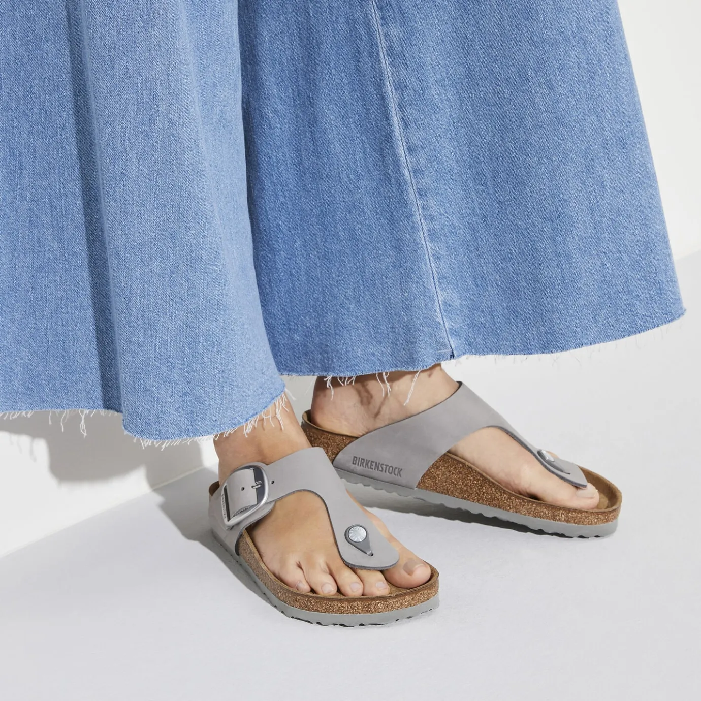 Birkenstock Thong Sandals<Gizeh Big Buckle Dove Gray