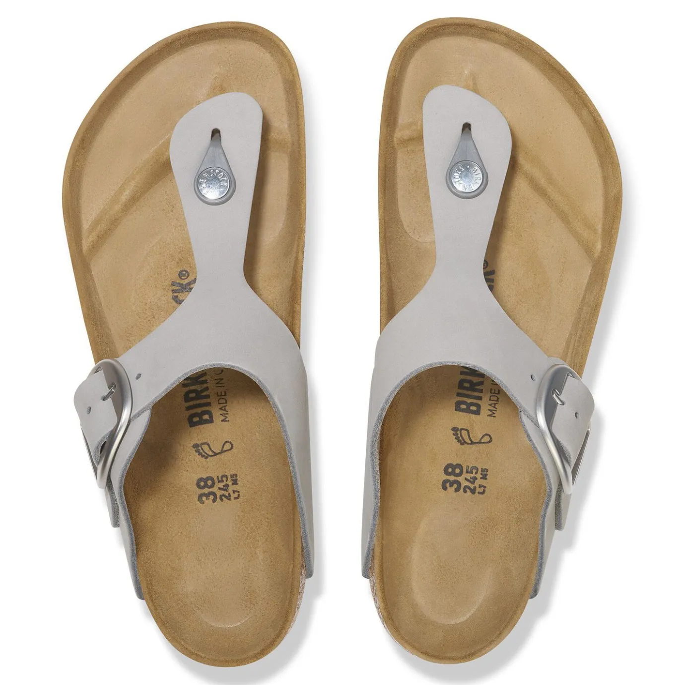Birkenstock Thong Sandals<Gizeh Big Buckle Dove Gray