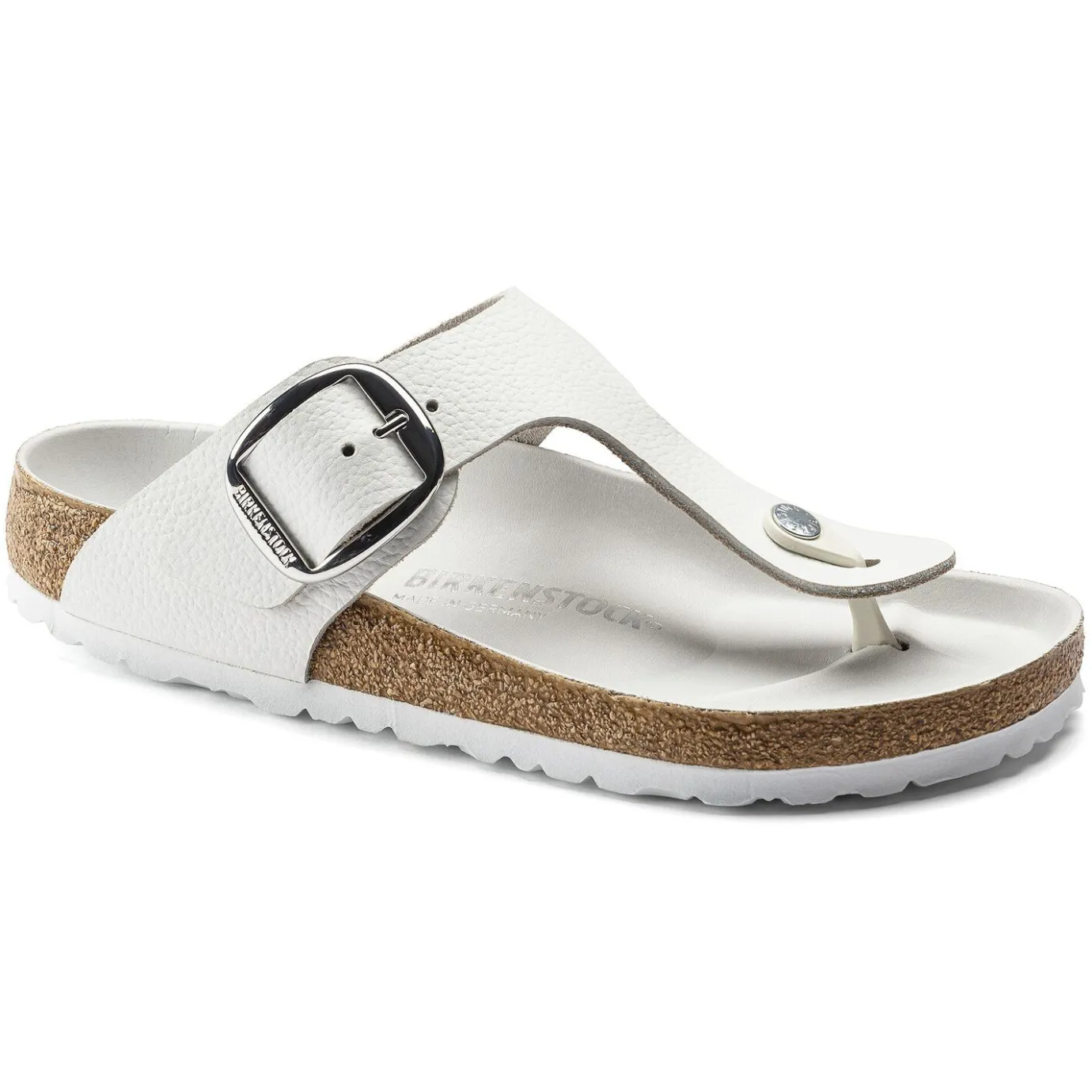 Birkenstock Thong Sandals<Gizeh Big Buckle White