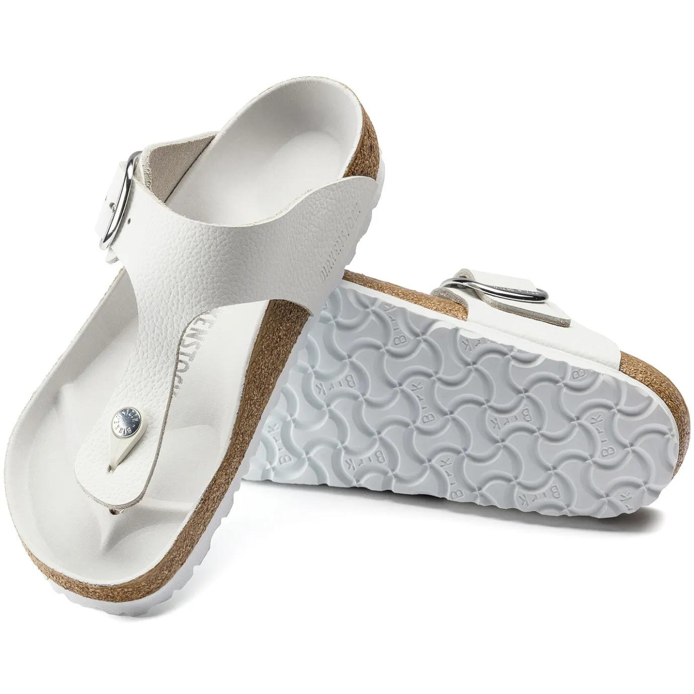 Birkenstock Thong Sandals<Gizeh Big Buckle White