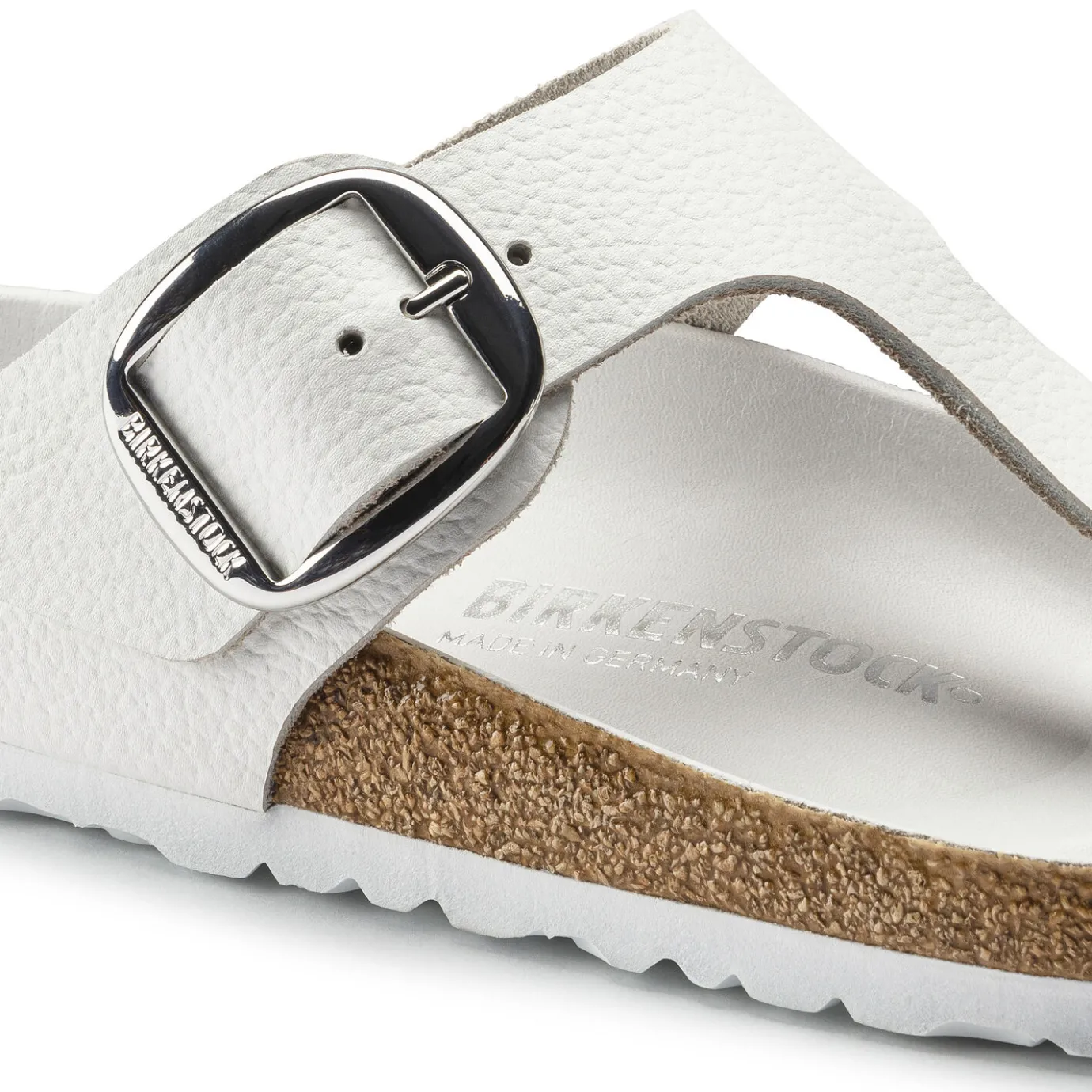 Birkenstock Thong Sandals<Gizeh Big Buckle White