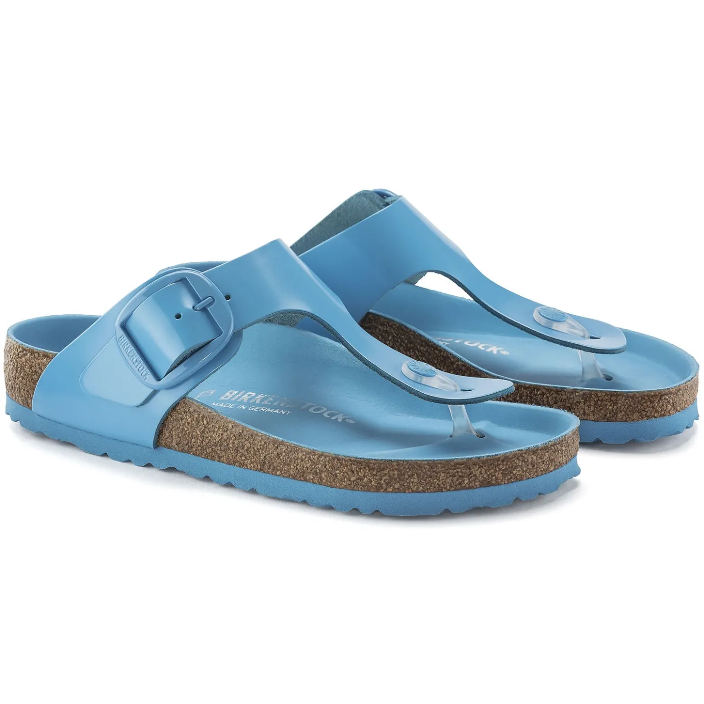 Birkenstock Thong Sandals<Gizeh Big Buckle High Shine Sky Blue