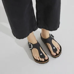 Birkenstock Thong Sandals<Gizeh Big Buckle Black
