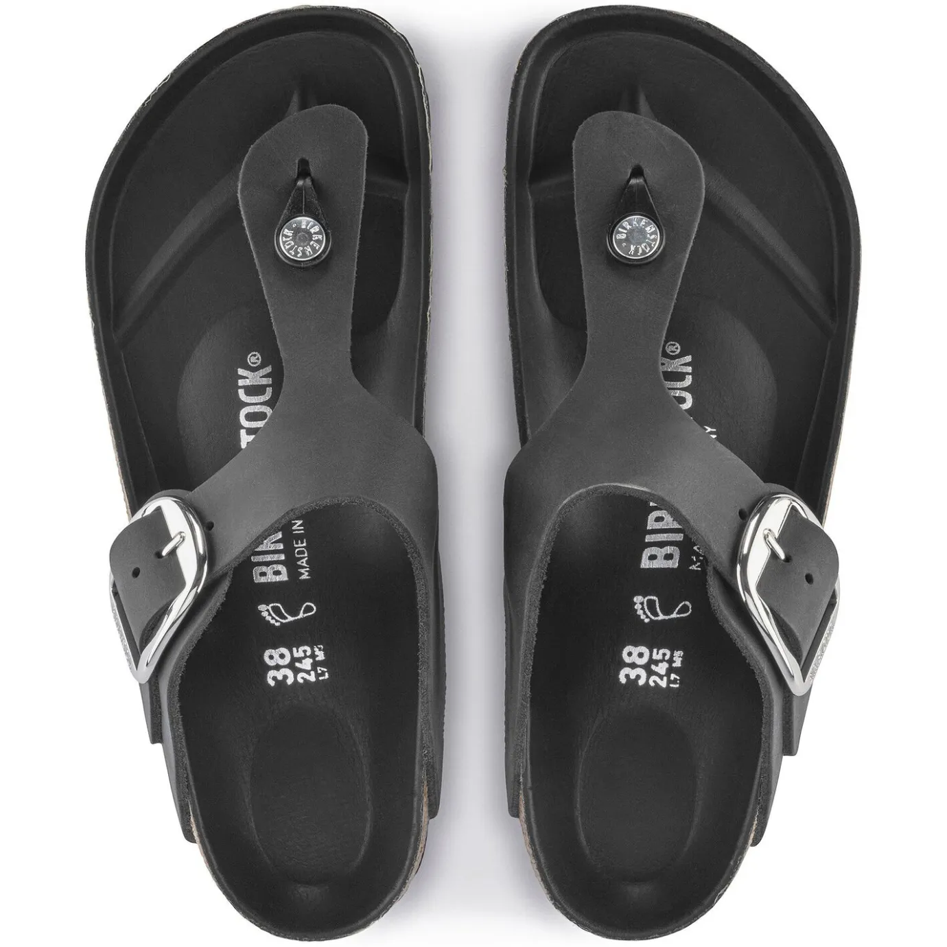Birkenstock Thong Sandals<Gizeh Big Buckle Black