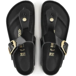 Birkenstock Thong Sandals<Gizeh Big Buckle High Shine Black