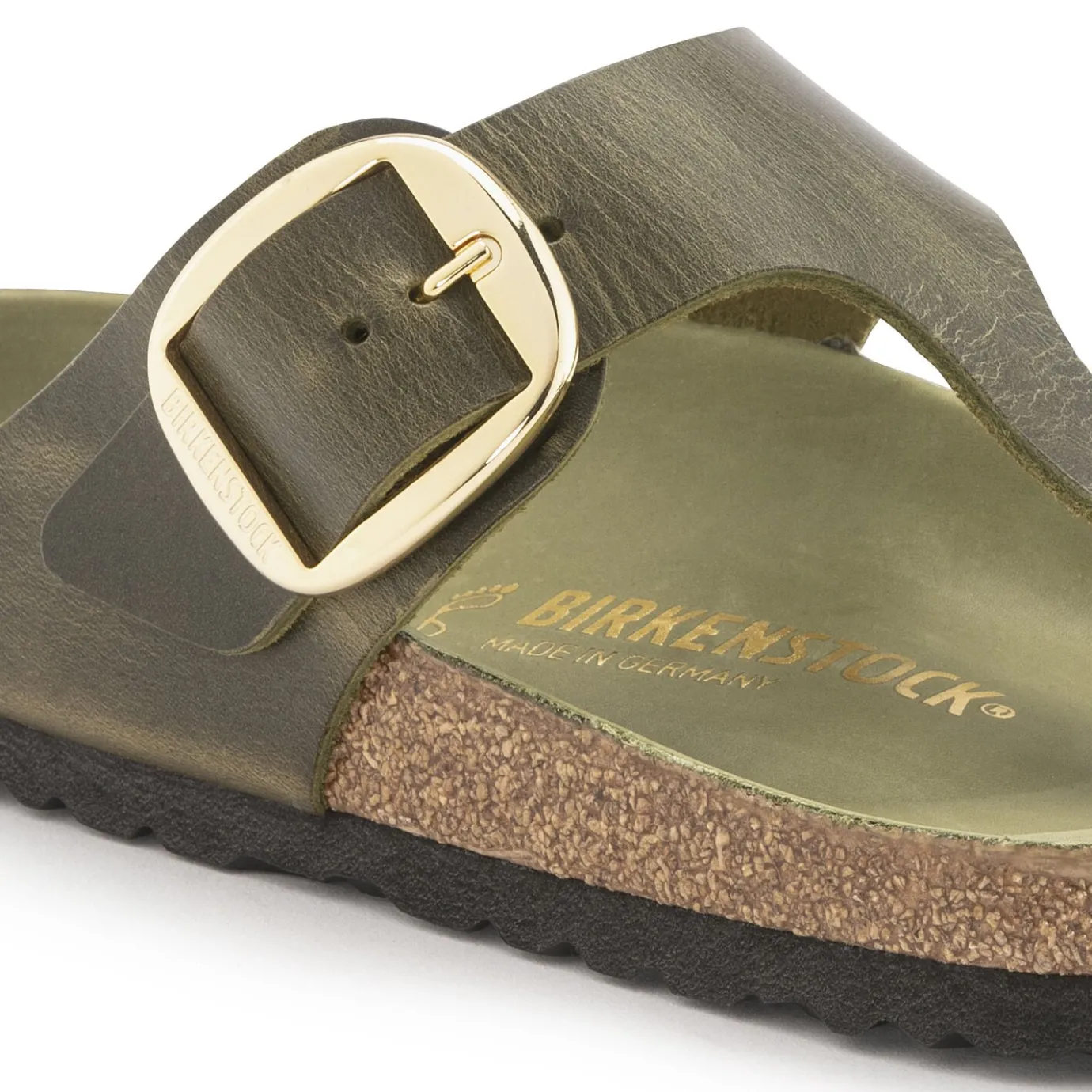 Birkenstock Thong Sandals<Gizeh Big Buckle Olive Green