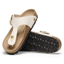 Birkenstock Thong Sandals<Gizeh Big Buckle Rivet Logo Canvas Eggshell