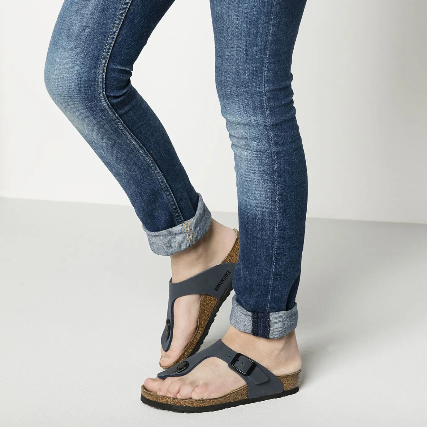 Birkenstock Thong Sandals<Gizeh Kids Navy