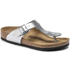 Birkenstock Thong Sandals<Gizeh Kids Electric Metallic Silver