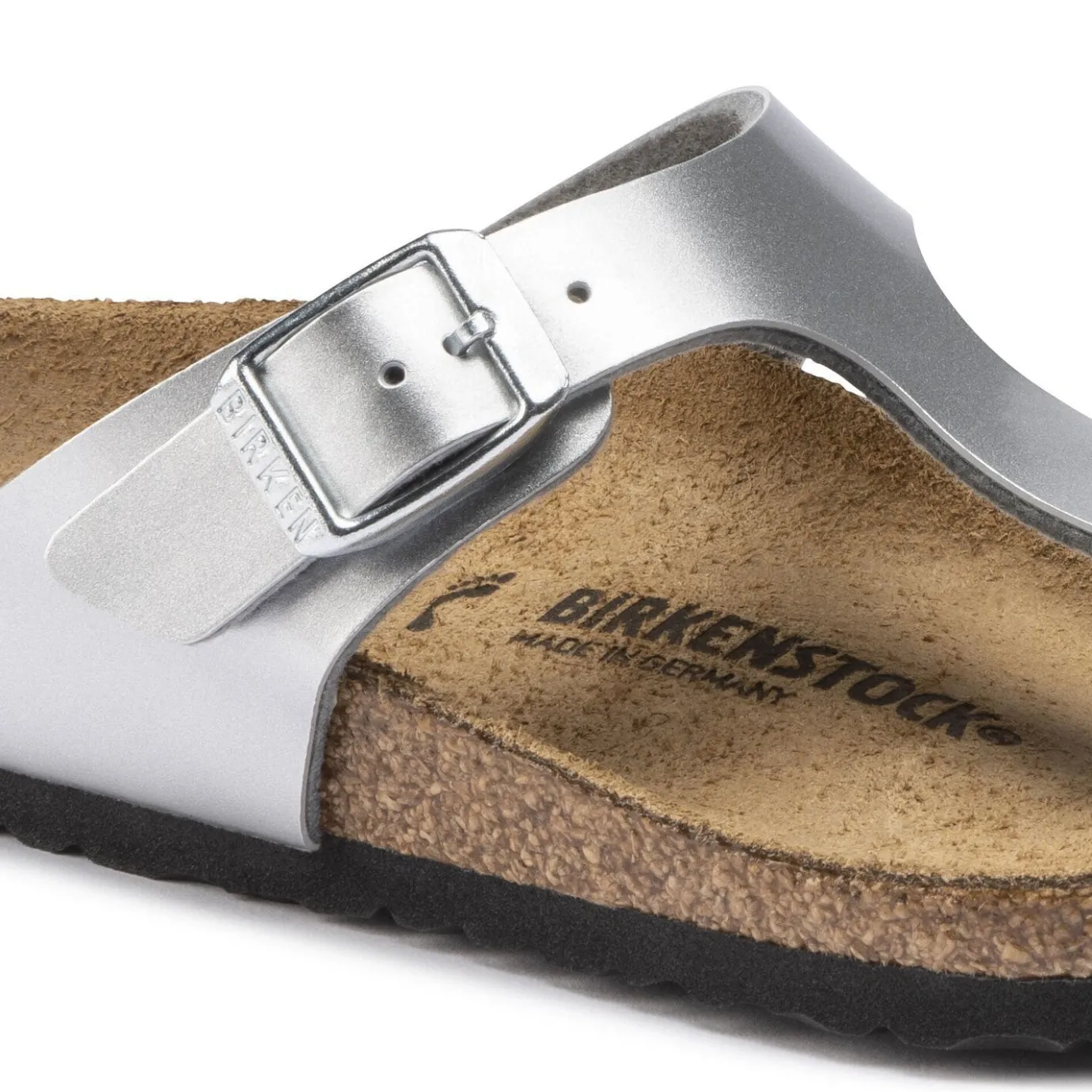 Birkenstock Thong Sandals<Gizeh Kids Electric Metallic Silver