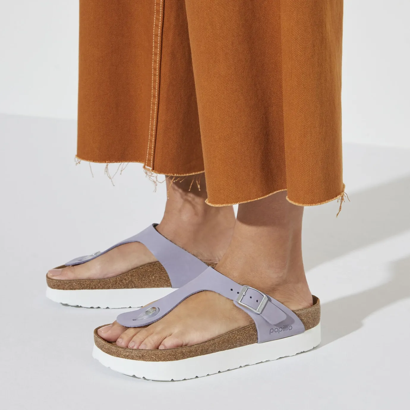 Birkenstock Thong Sandals<Gizeh Platform Purple Fog