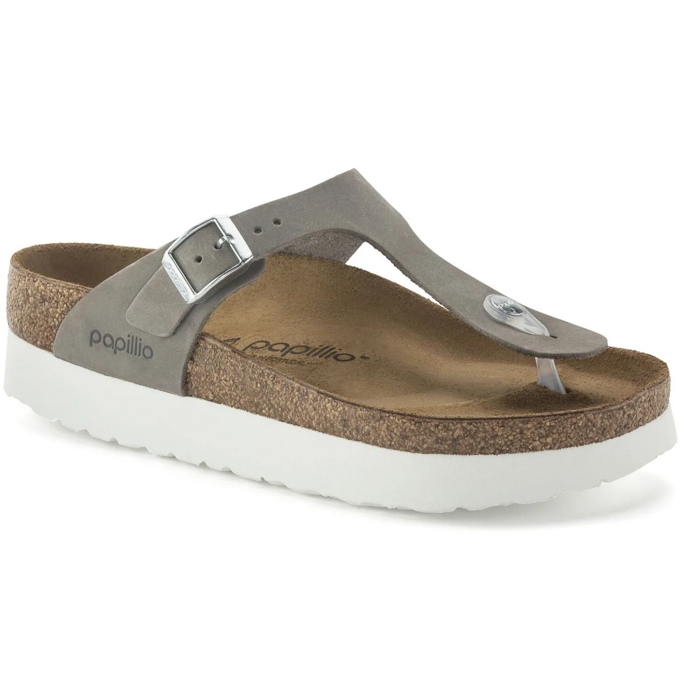 Birkenstock Thong Sandals<Gizeh Platform Dove Gray