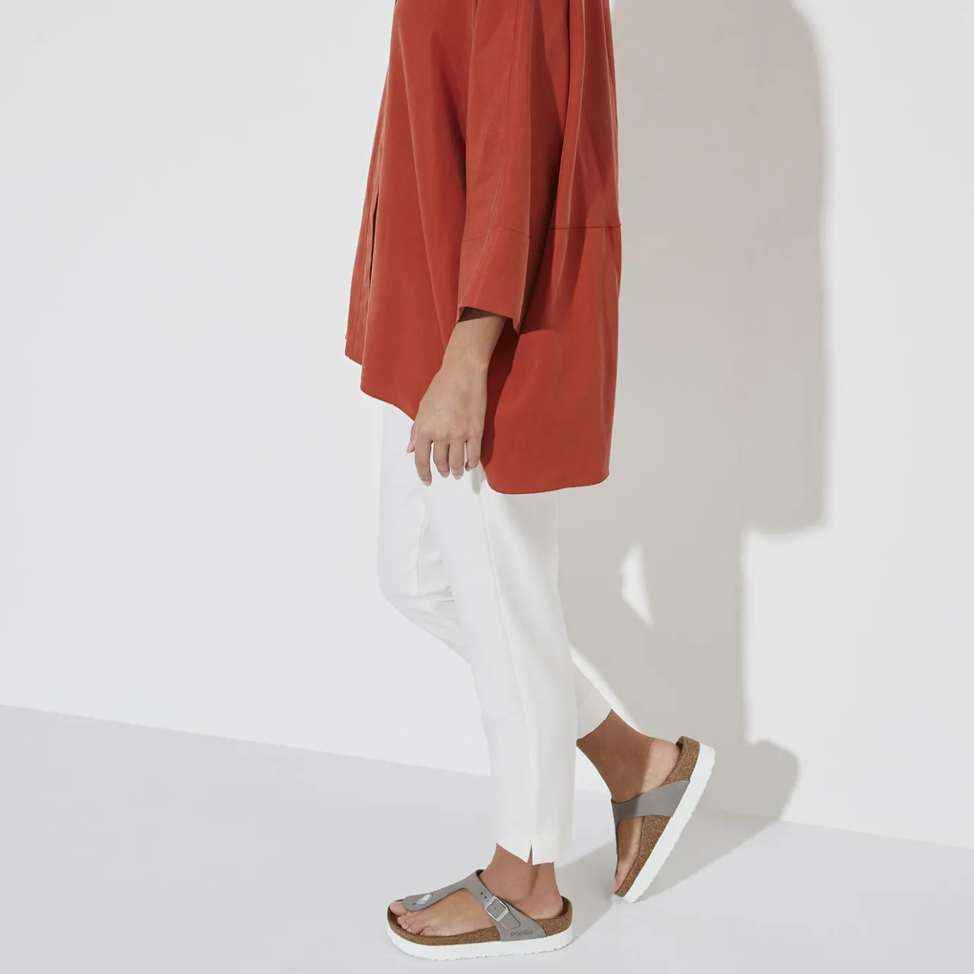 Birkenstock Thong Sandals<Gizeh Platform Dove Gray