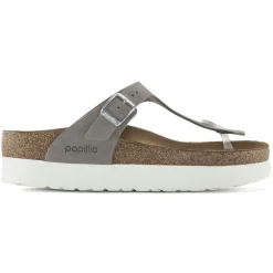 Birkenstock Thong Sandals<Gizeh Platform Dove Gray