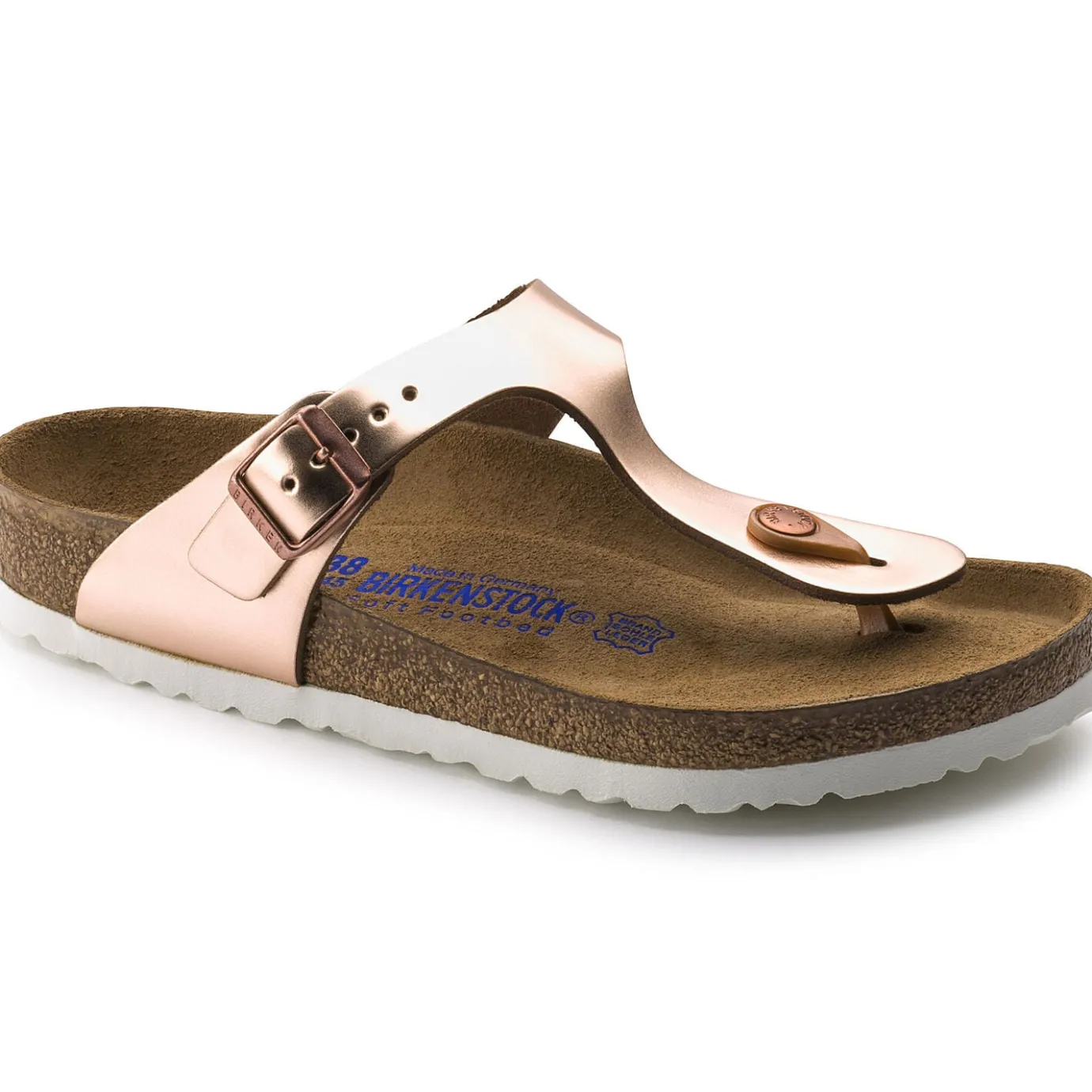 Birkenstock Thong Sandals<Gizeh Soft Footbed Metallic Copper