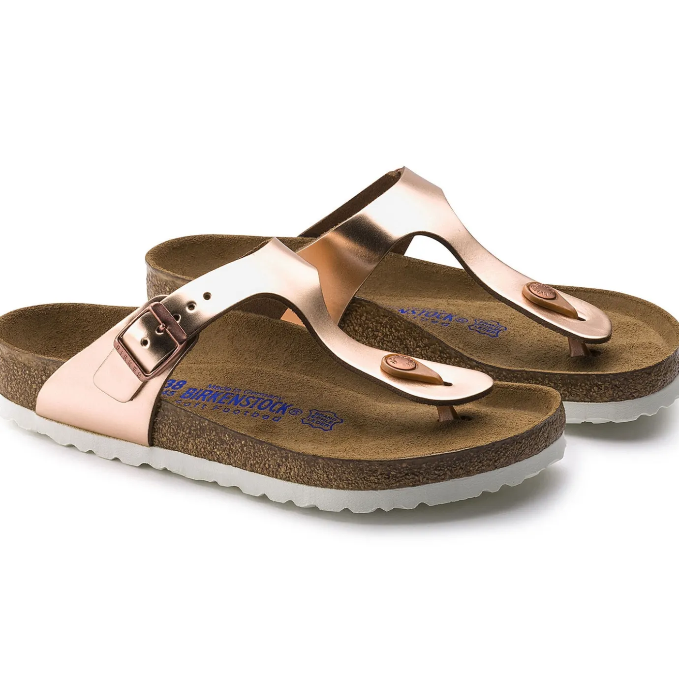 Birkenstock Thong Sandals<Gizeh Soft Footbed Metallic Copper