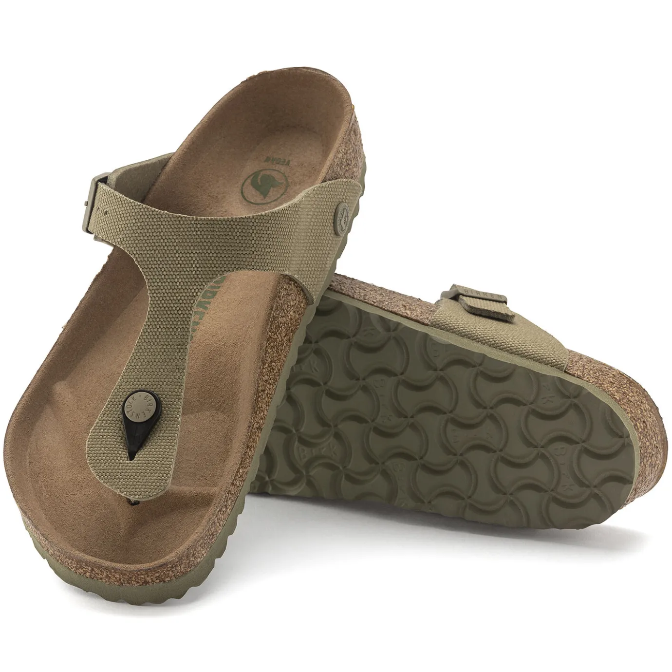Birkenstock Thong Sandals<Gizeh Vegan Faded Khaki