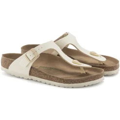 Birkenstock Thong Sandals<Gizeh Vegan Canvas Eggshell