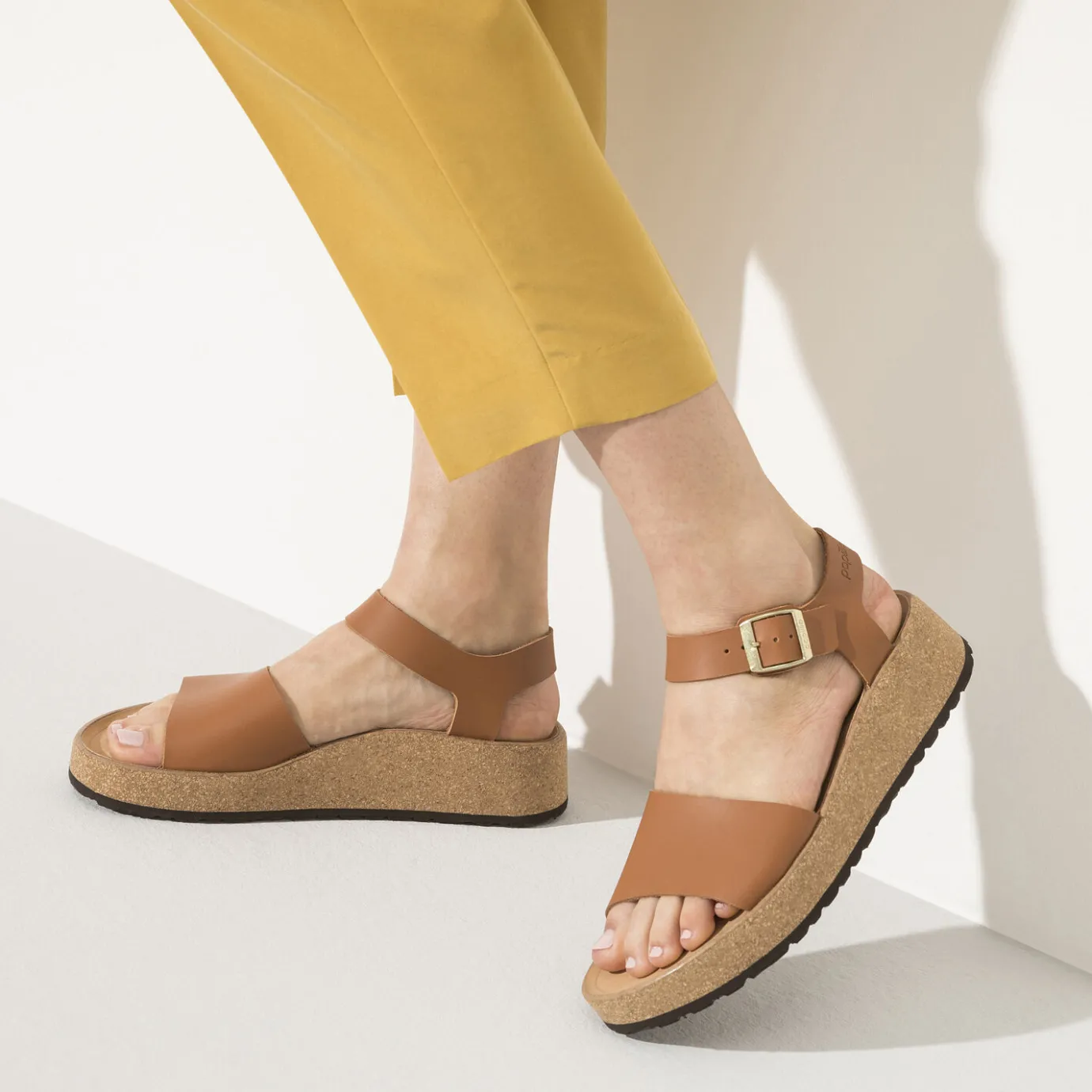 Birkenstock Ankle-Strap Sandals<Glenda Ginger Brown