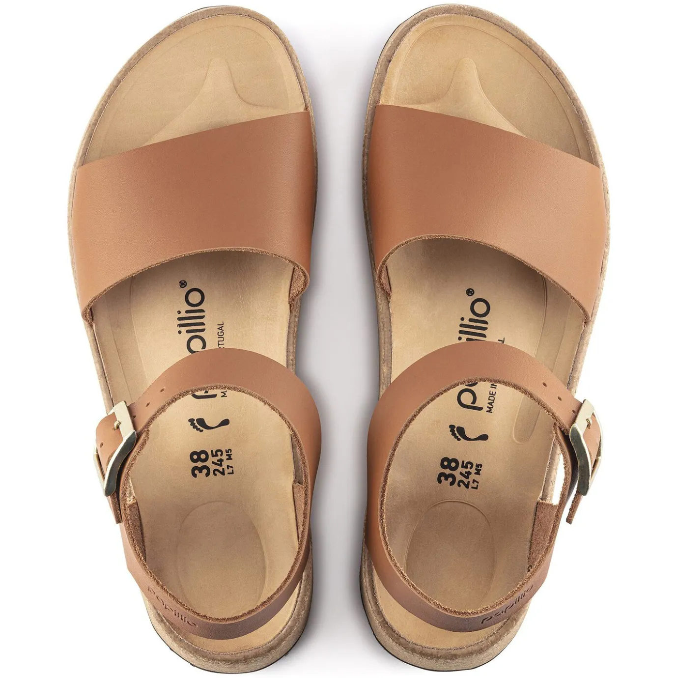 Birkenstock Ankle-Strap Sandals<Glenda Ginger Brown