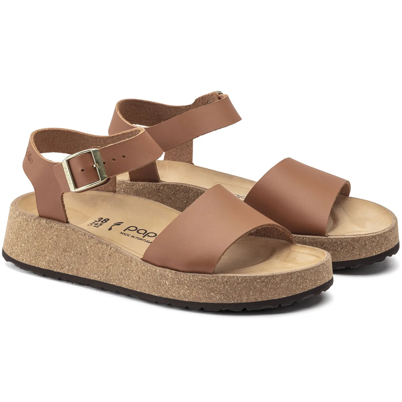 Birkenstock Ankle-Strap Sandals<Glenda Ginger Brown