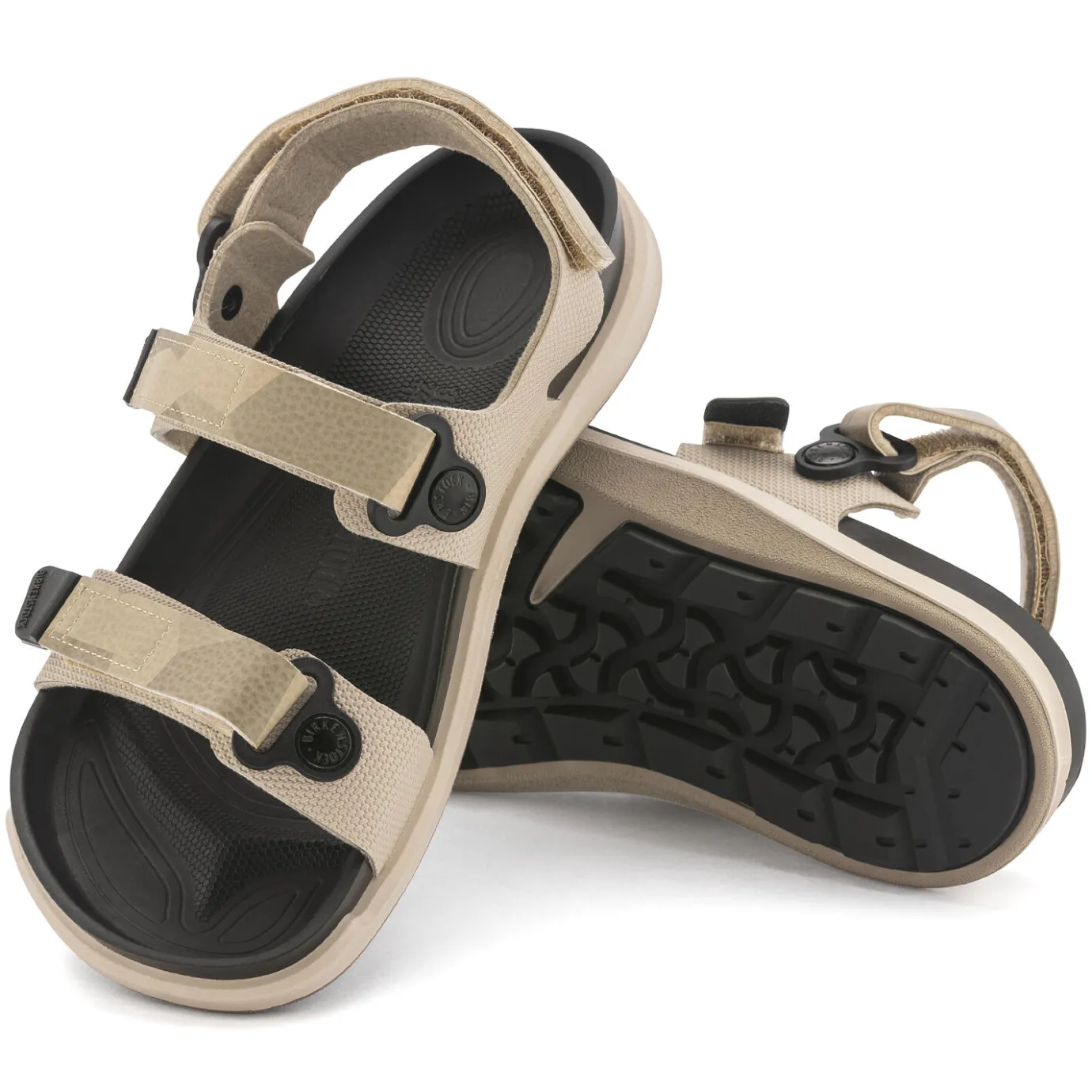 Birkenstock Ankle-Strap Sandals<Kalahari Women Futura Geometric Camo Beige