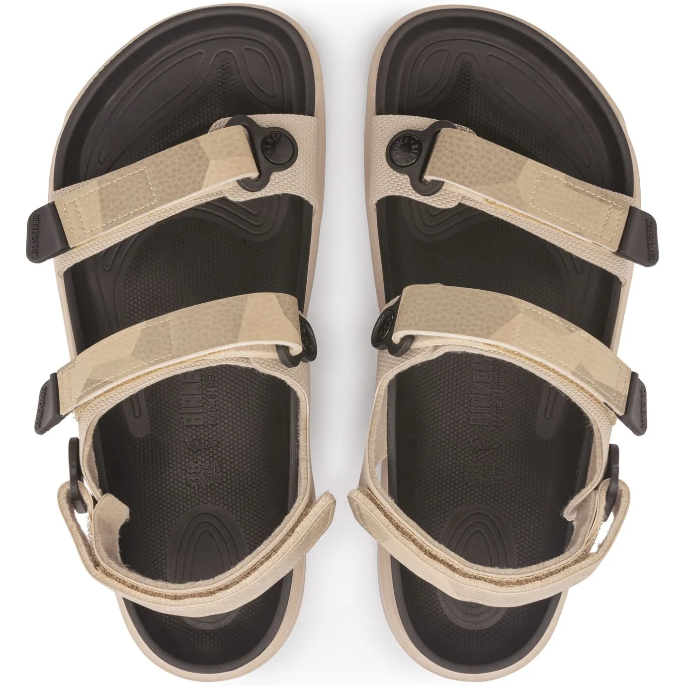 Birkenstock Ankle-Strap Sandals<Kalahari Women Futura Geometric Camo Beige