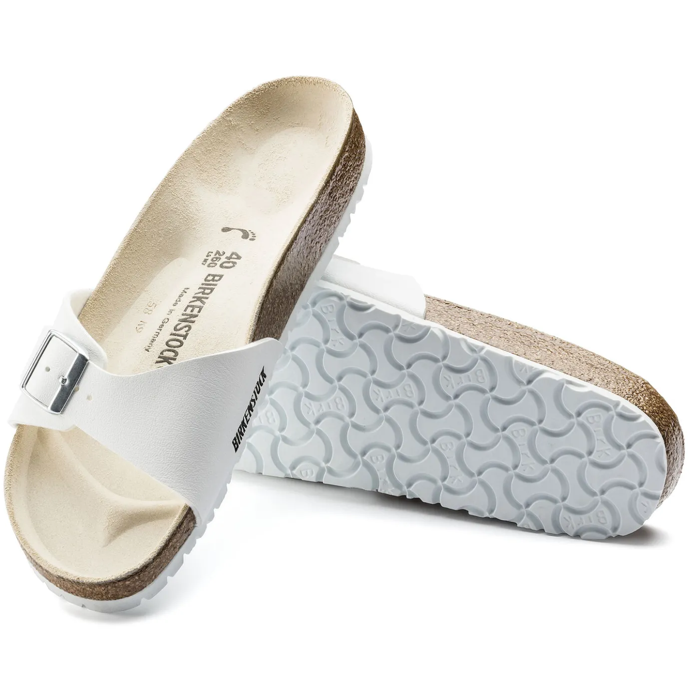 Birkenstock One-Strap Sandals<Madrid White