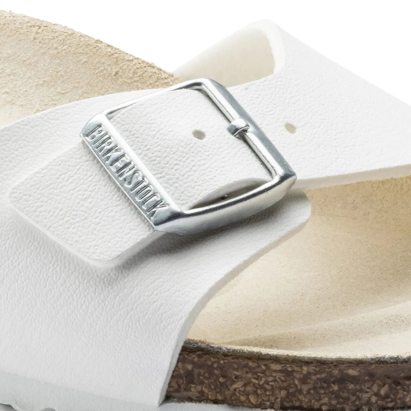 Birkenstock One-Strap Sandals<Madrid White