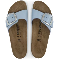 Birkenstock One-Strap Sandals<Madrid Big Buckle Patent Dove Blue