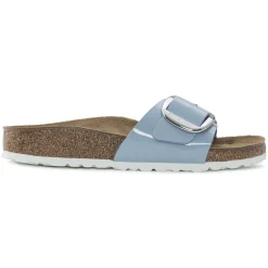 Birkenstock One-Strap Sandals<Madrid Big Buckle Patent Dove Blue