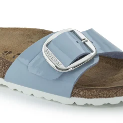 Birkenstock One-Strap Sandals<Madrid Big Buckle Patent Dove Blue