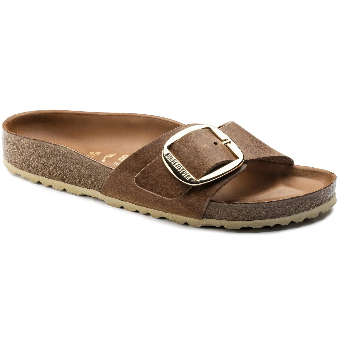 Birkenstock One-Strap Sandals<Madrid Big Buckle Cognac