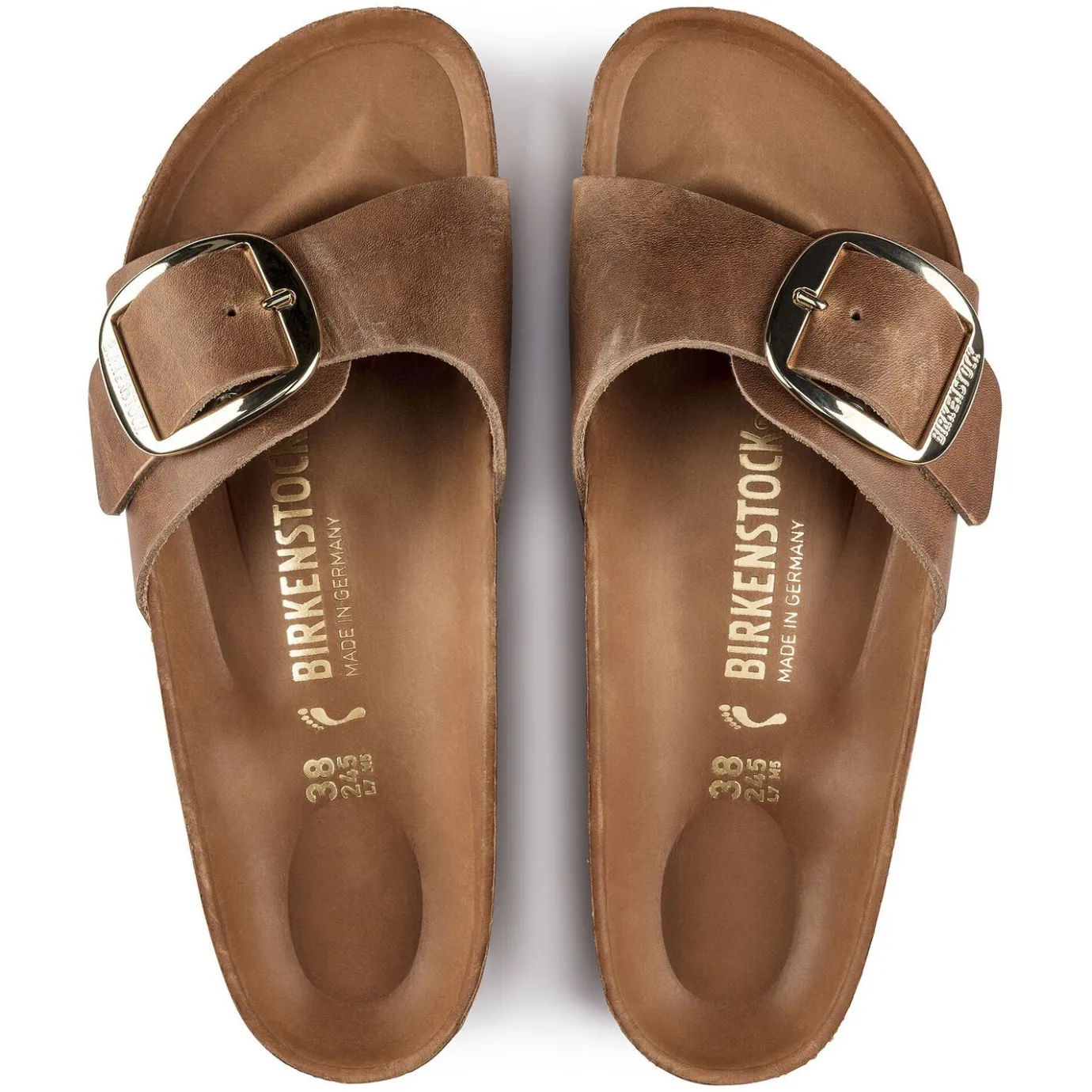 Birkenstock One-Strap Sandals<Madrid Big Buckle Cognac