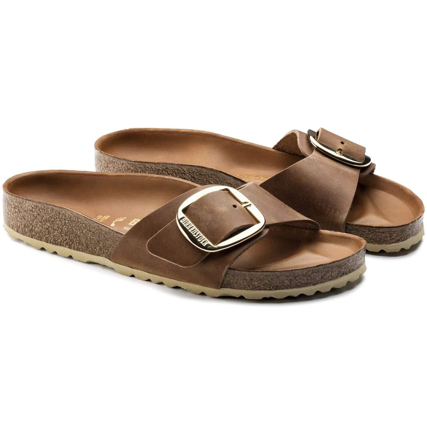 Birkenstock One-Strap Sandals<Madrid Big Buckle Cognac