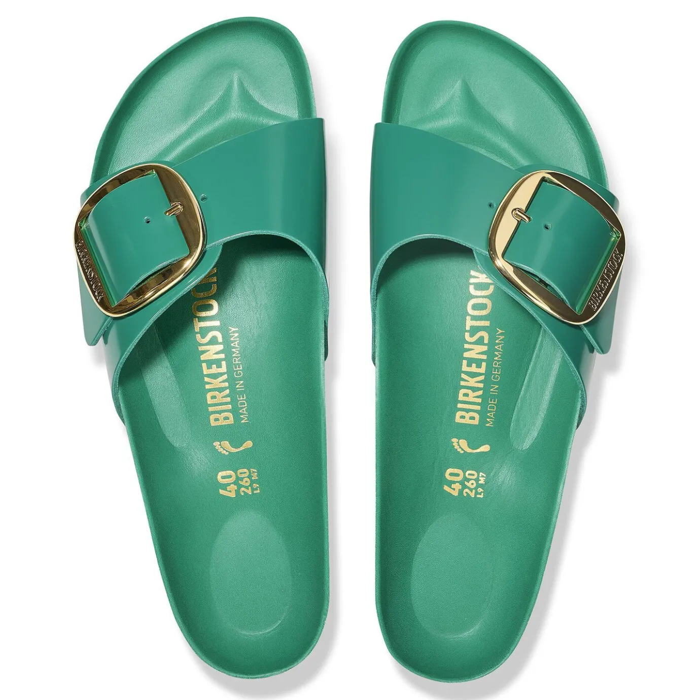Birkenstock One-Strap Sandals<Madrid Big Buckle High-Shine Digital Green