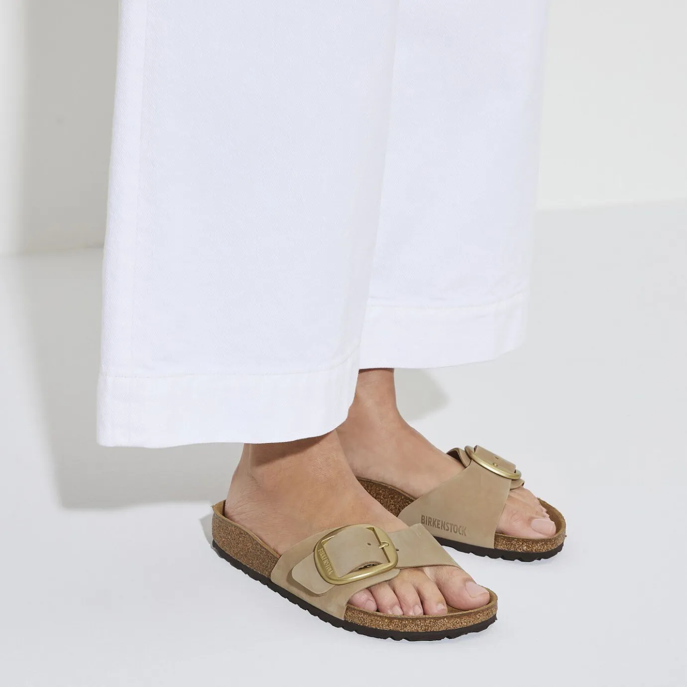 Birkenstock One-Strap Sandals<Madrid Big Buckle Sandcastle