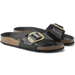 Birkenstock One-Strap Sandals<Madrid Big Buckle High Shine Black