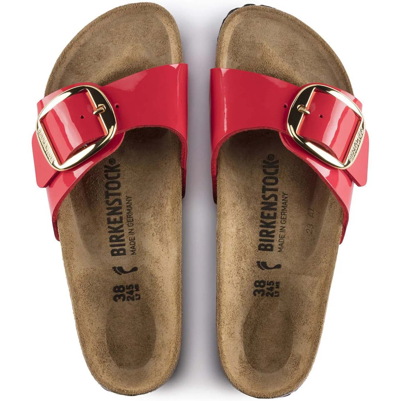 Birkenstock One-Strap Sandals<Madrid Big Buckle Patent Cherry