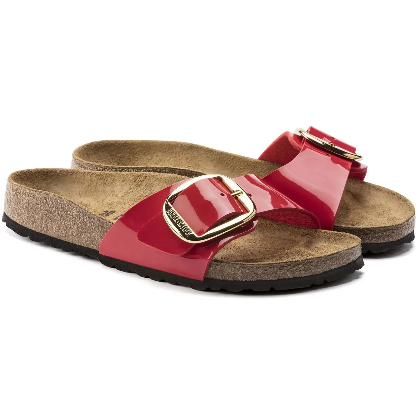 Birkenstock One-Strap Sandals<Madrid Big Buckle Patent Cherry