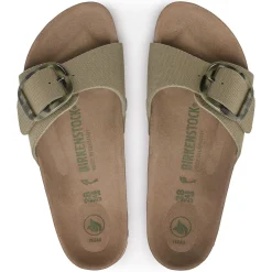 Birkenstock One-Strap Sandals<Madrid Vegan Big Buckle Faded Khaki