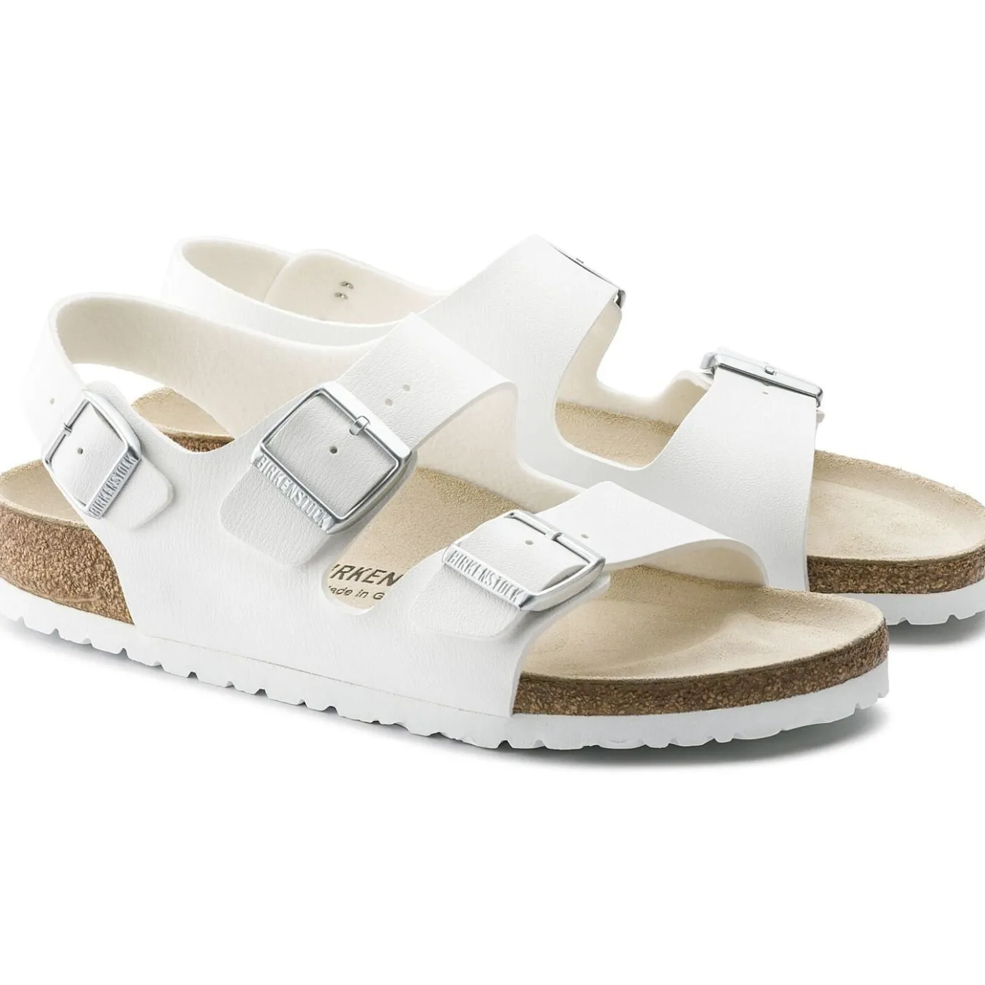 Birkenstock Multi-Strap Sandals<Milano White