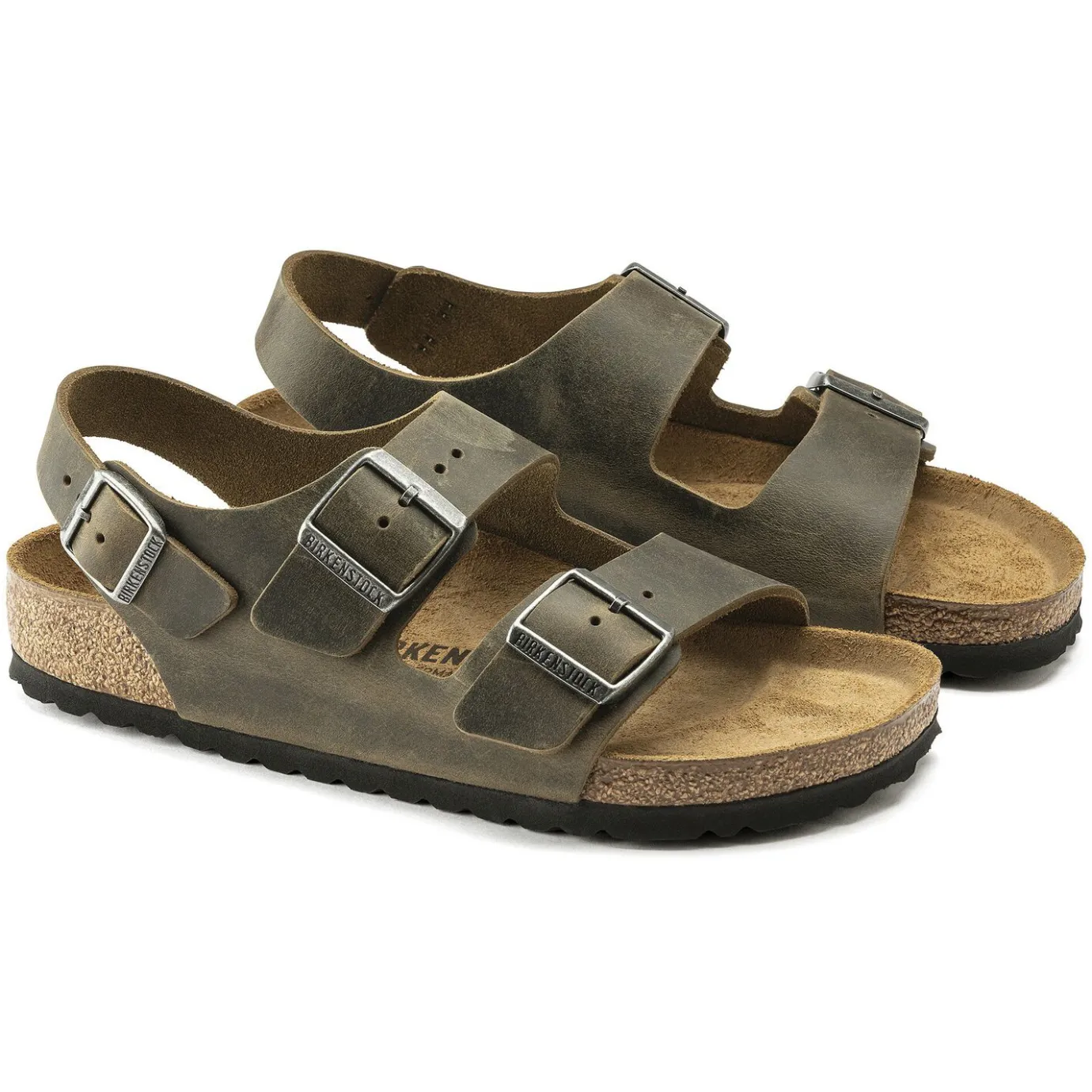 Birkenstock Multi-Strap Sandals<Milano Faded Khaki